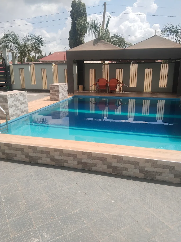 The outdoor courtyard pool